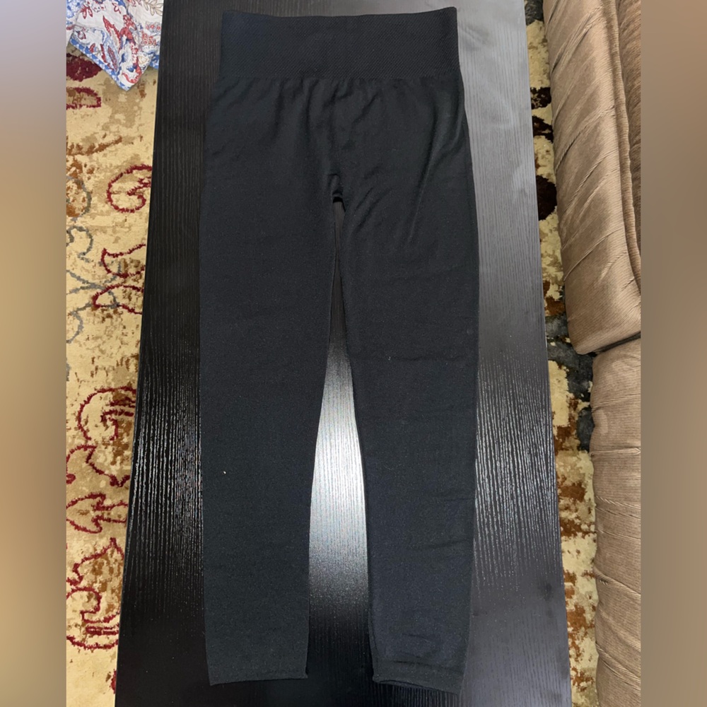 Set of 2 Womens Plus Size leggings - Black and Grey